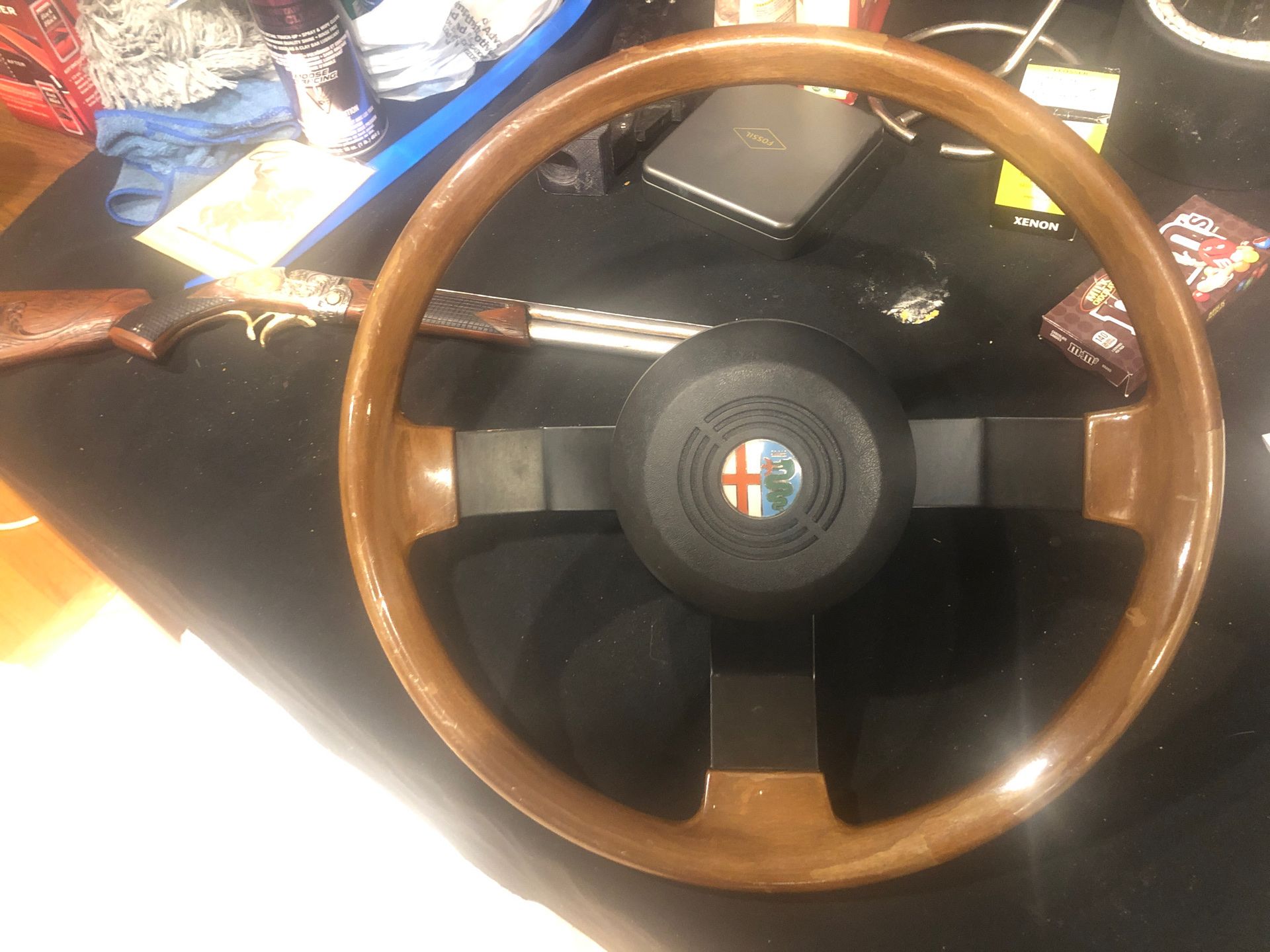 Vintage Alfa Romeo steering wheel