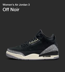 Off Nior Black Jordan 3