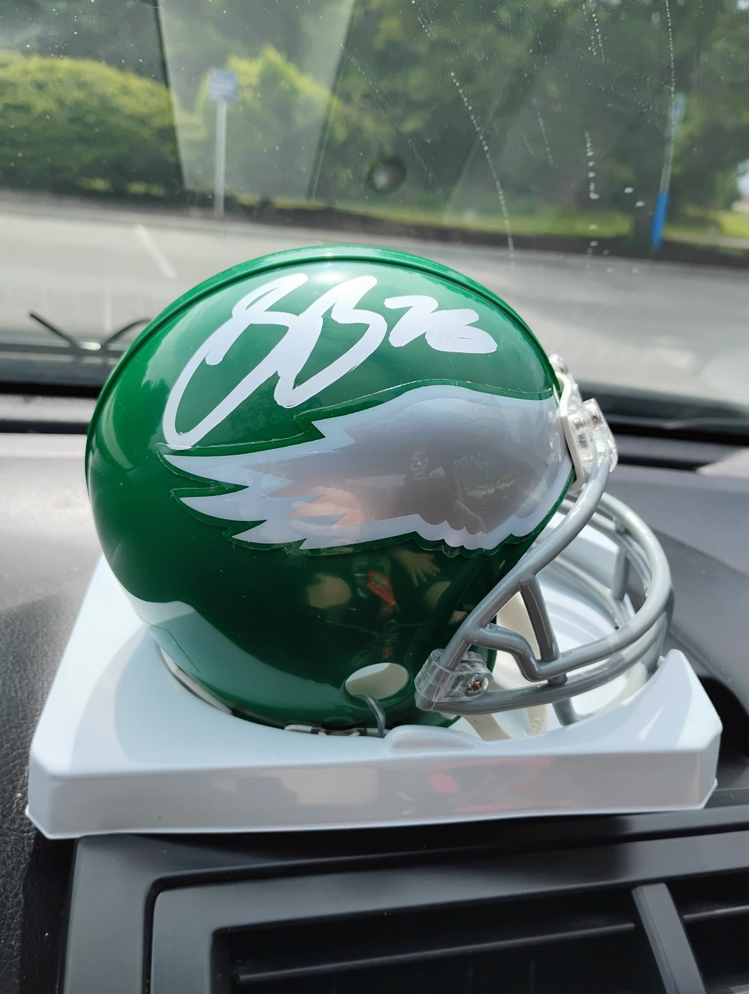 Saquon Barkley Signed Mini Helmet Autograph Philadelphia Eagles
