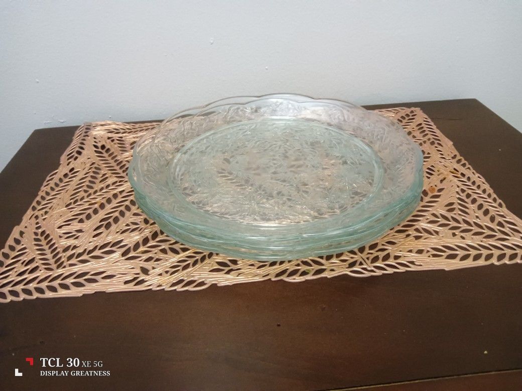 Crystal Big Plates Set of 4