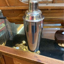 Vintage Chrome Bar Ware Martini Shaker Retro