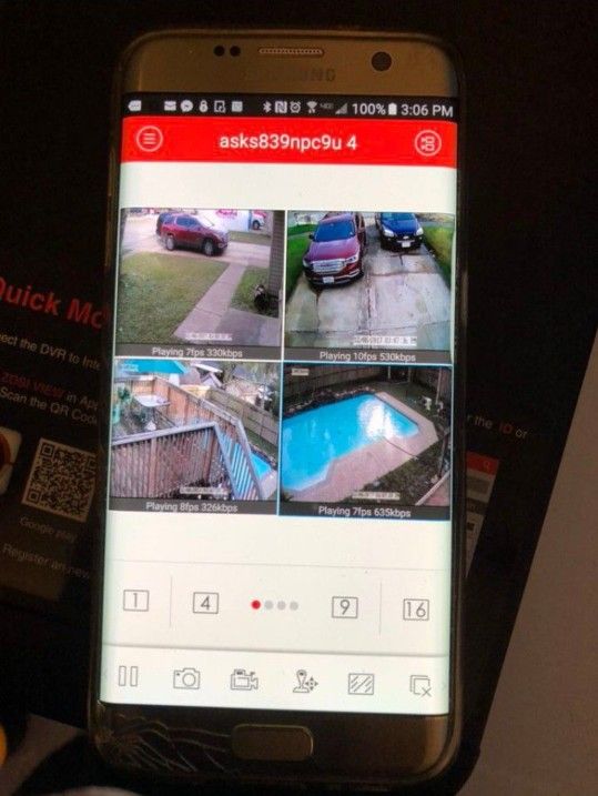 4 Camaras De Seguridad 4 CCTV Security Cameras With Recorder❗️INSTALLED❗️INSTALADAS 💯