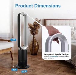 Simple Deluxe 45 Inch Bladeless Tower Fan with Remove, Cooling Fan for Indoor Use, Oscillating Fan for Home Bedroom