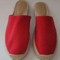 Banana Republic Red Espadrilles Slide Flats size 7 Women 