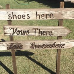 WEDDING SIGN  SHOES HERE VOWS THERE LOVE EVERYWHERE  CHECK OUT MY PROFILE FOR MORE GREAT ITEMS 