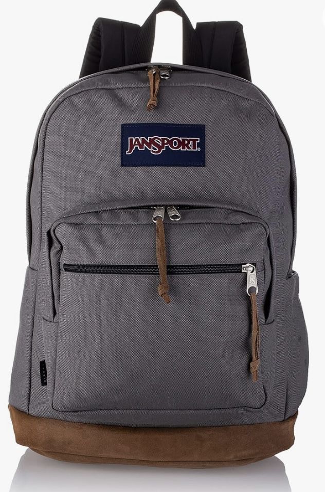 NEW Jansport Backpack Corddura Fabric JSOA4QVA7H6, Right Pack, Graphite Grey.