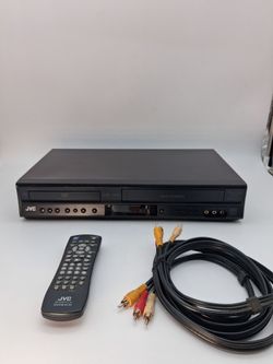 JVC,VCR/DVD Player with remote and cable.  Works great.