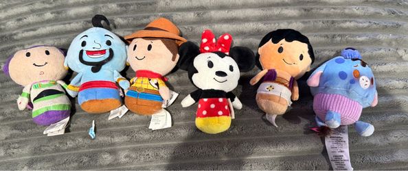 Disney Parks Itty Bitty Lot 6 And One Scented Muffin Bean Bags Stuffed Plushy