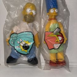 1990s The Simpsons Burger King Dolls (Homer & Marge)