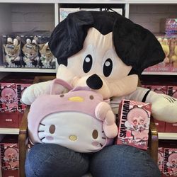 Combo Plush: 48in Mickey Mouse, Hello Kitty Bag and Skullpanda