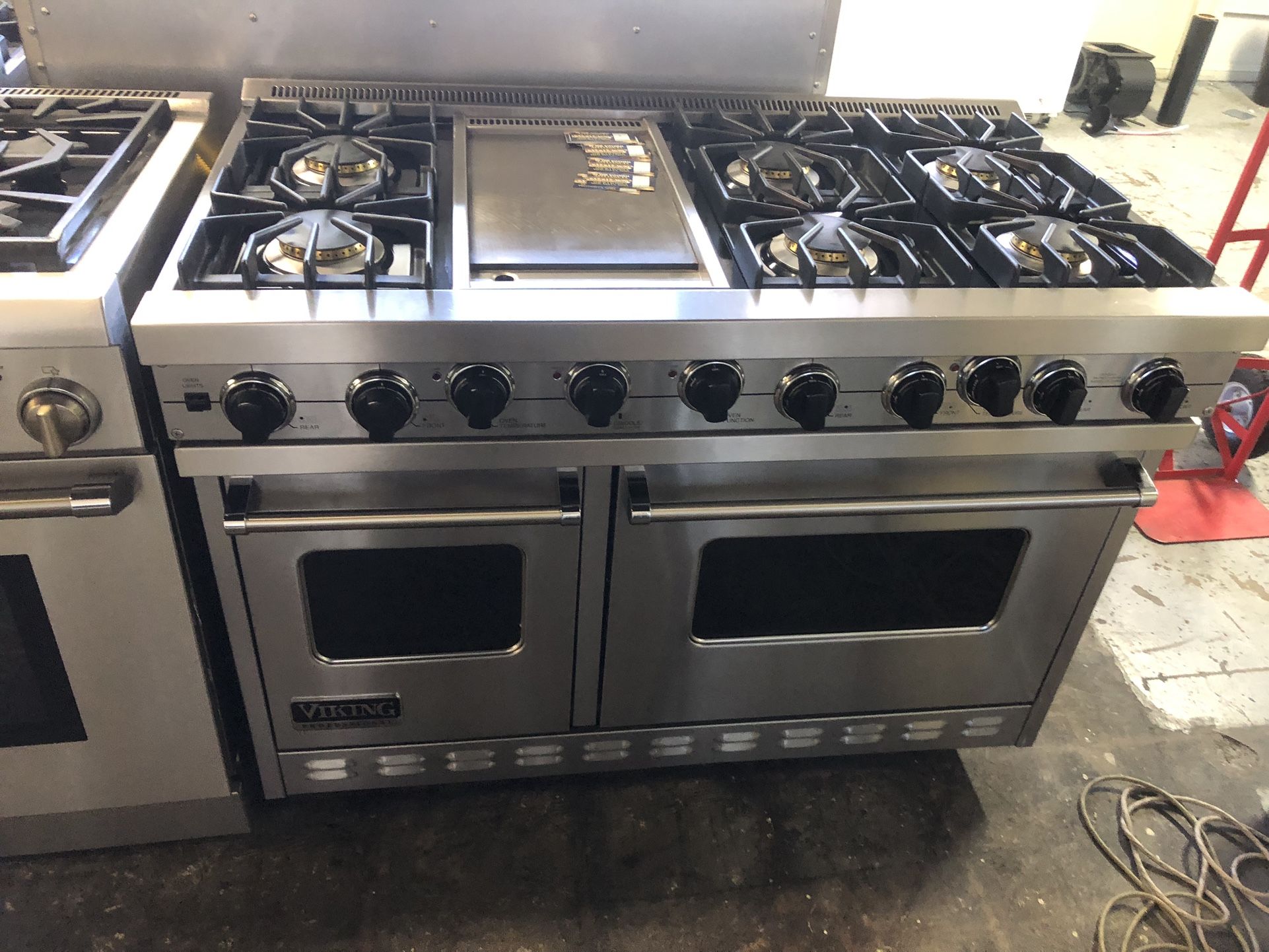 Viking 48”Wide All Gas Range Stainless Steel Stove With sealed Burners