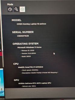 Omen Gaming Laptop 16-ae0xxx/ Pick Up Only