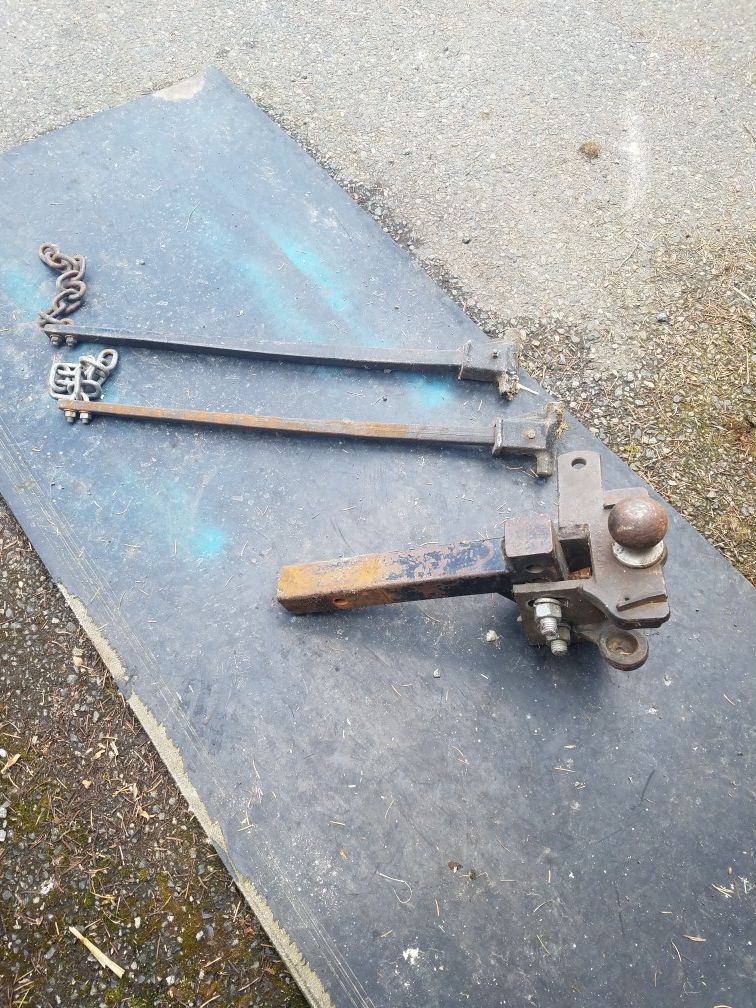 Hitch and weight distribution bars