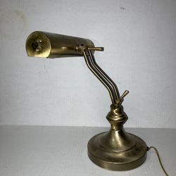 Vintage Brass Bankers Desk Lamp