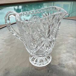 Vintage Cut Crystal Creamer Pitcher