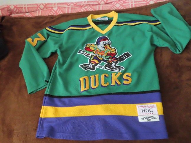 Greg Goldberg Mighty Ducks #33 Headgear Classics Movie Authentic