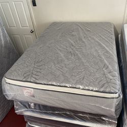 Full Size Mattress Pillow Top 14 Inches Excellent Comfort New From Factory With it’s Plastic Available in All Size Delivery Same Day