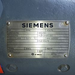 Siemens DC Motor 20 HP