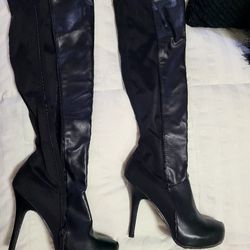 Black Over Knee Boots