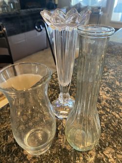 3 small vases
