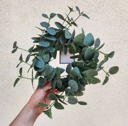 New 12" Artificial Eucalyptus Wreath Green from Threshold