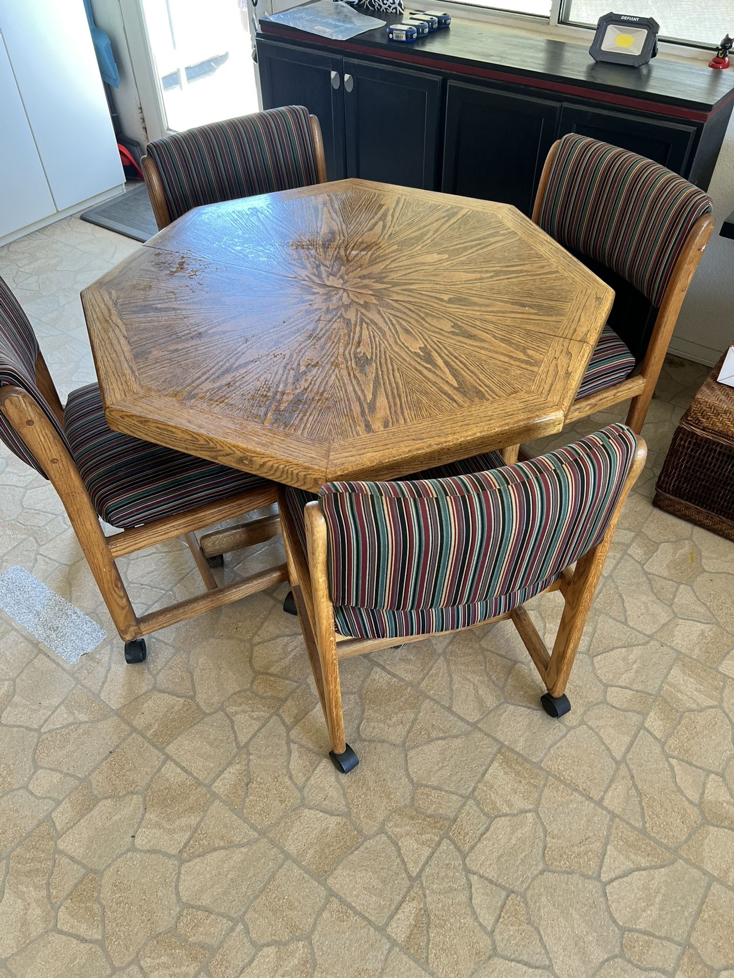 Rolling Table and 4 Chairs OBO