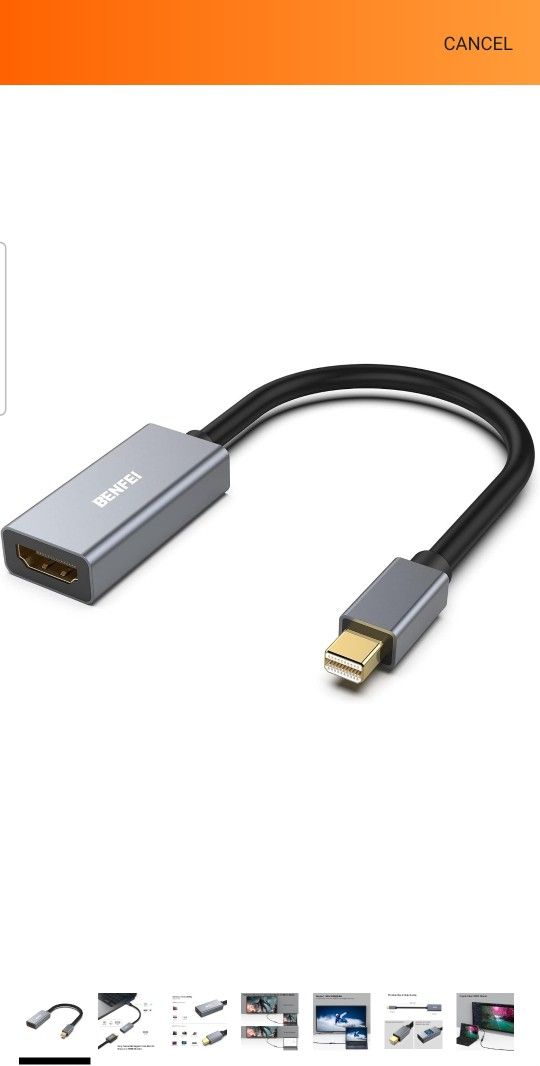 BENFEI Mini DisplayPort to HDMI Adapter 4K, Thunderbolt 2 to HDMI Adapter Compatible for MacBook Air/Pro, Microsoft Surface Pro/Dock, Monitor, Project