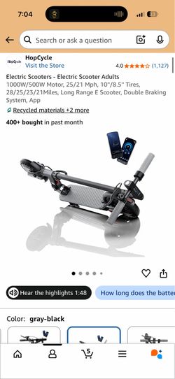 HopCycle W3C Electric Scooter – Brand New