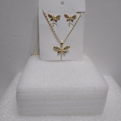 14k Oro Laminado Set 3 Piezas 