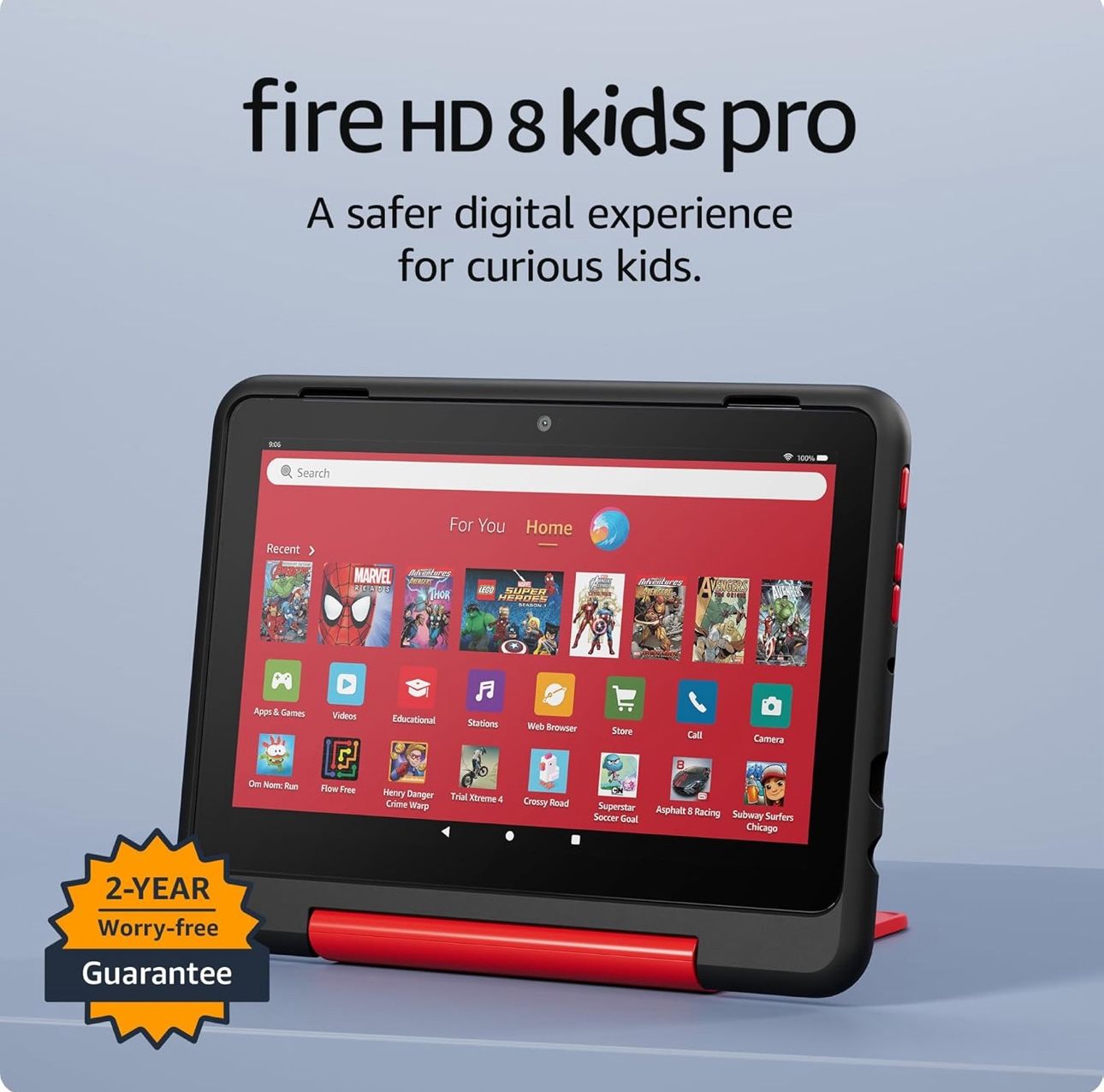 🔥NEW🔥 Amazon Fire HD 8 Kids Pro tablet, Newest Model, 8” Screen, 32 GB Marvel Avengers