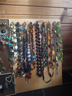 Necklaces and earrings