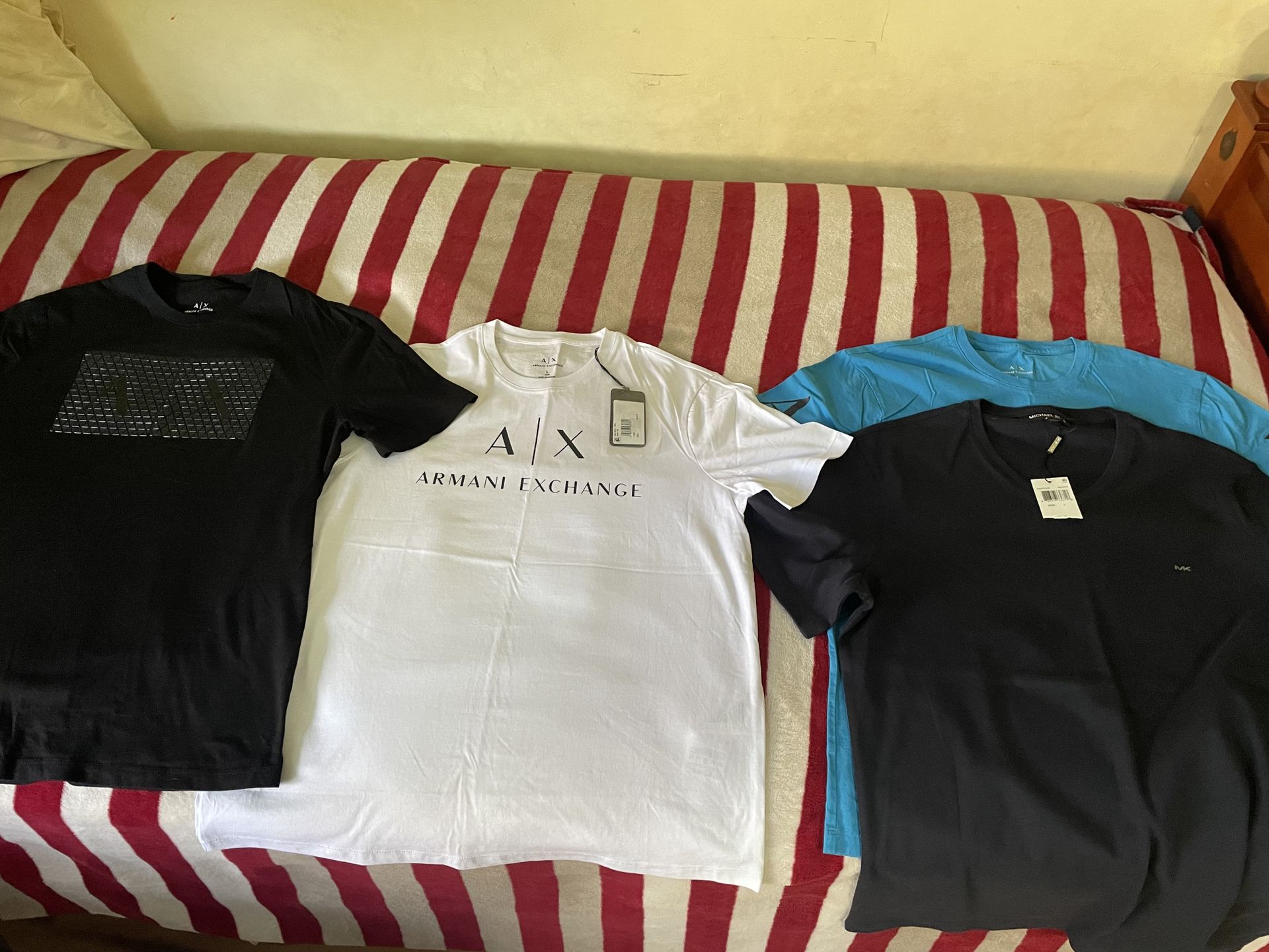 4 Designer T-Shirts – Armani Exchange & Michael Kors – Brand New w/ Tags