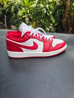 Air Jordan 1 Low Red White Sneakers
