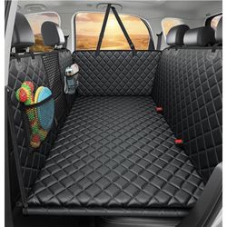 URPOWER Back Seat Extender for Dogs - Large Hard Bottom Dog Car Seat Cover Holds 550lbs, Waterproof Comfortable Dog Hammock Pet Bed with High-Density 