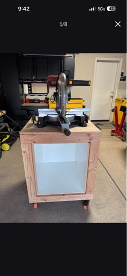 Chicago Electric 12" Sliding Compound Miter Saw with Laser And Cabinet.