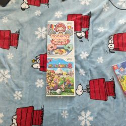 Wii games mario party 8 and cooking mama