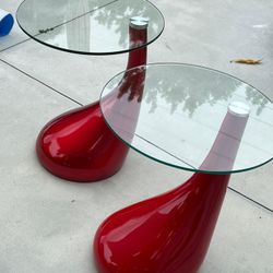 Round Glass End Tables Living Room