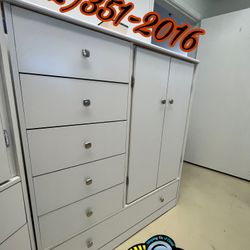 Pacoima White Closet Wardrobe Dresser Ropero New 