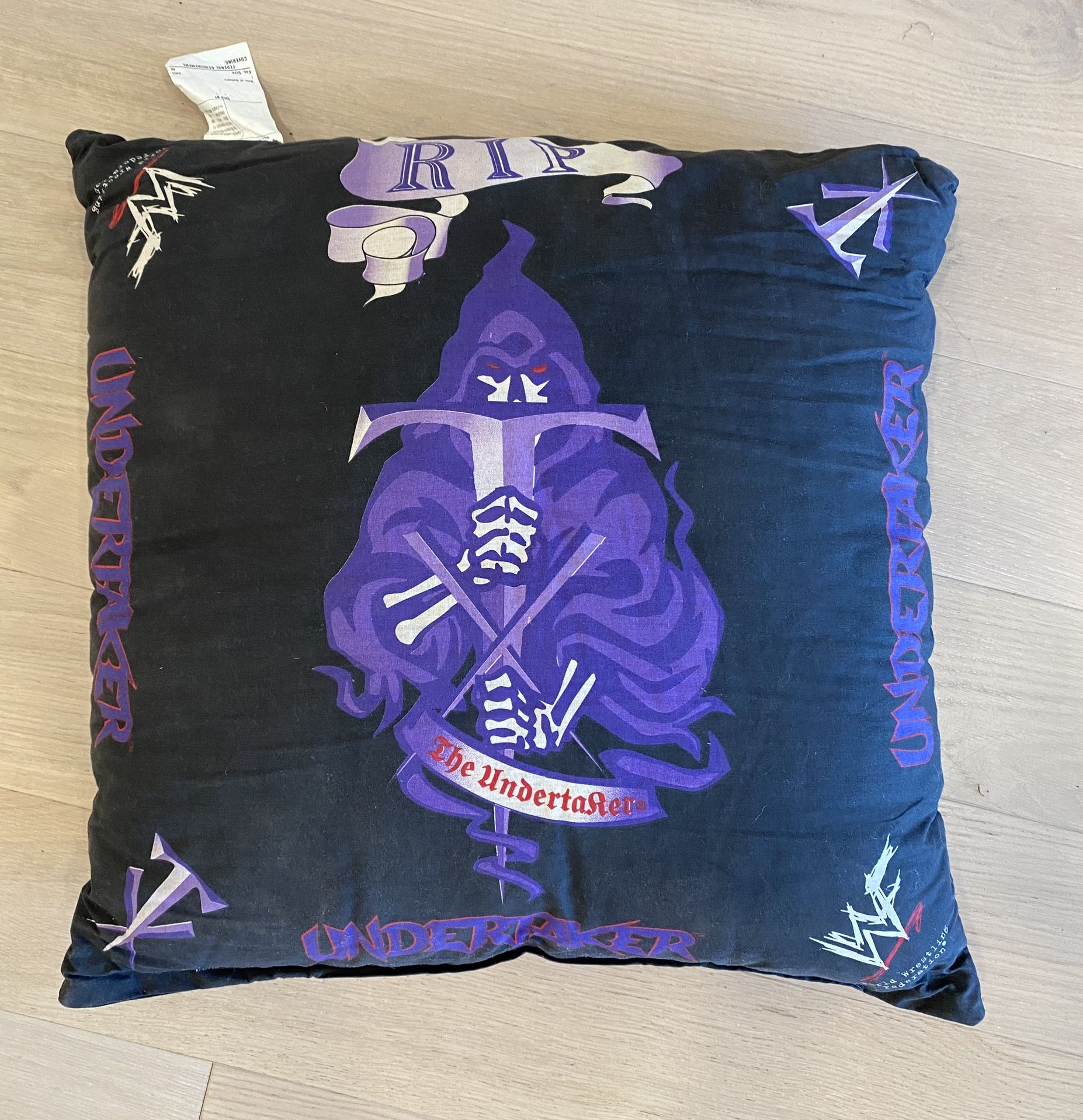 Vintage WWF the Undertaker Bandana Pillow WWE