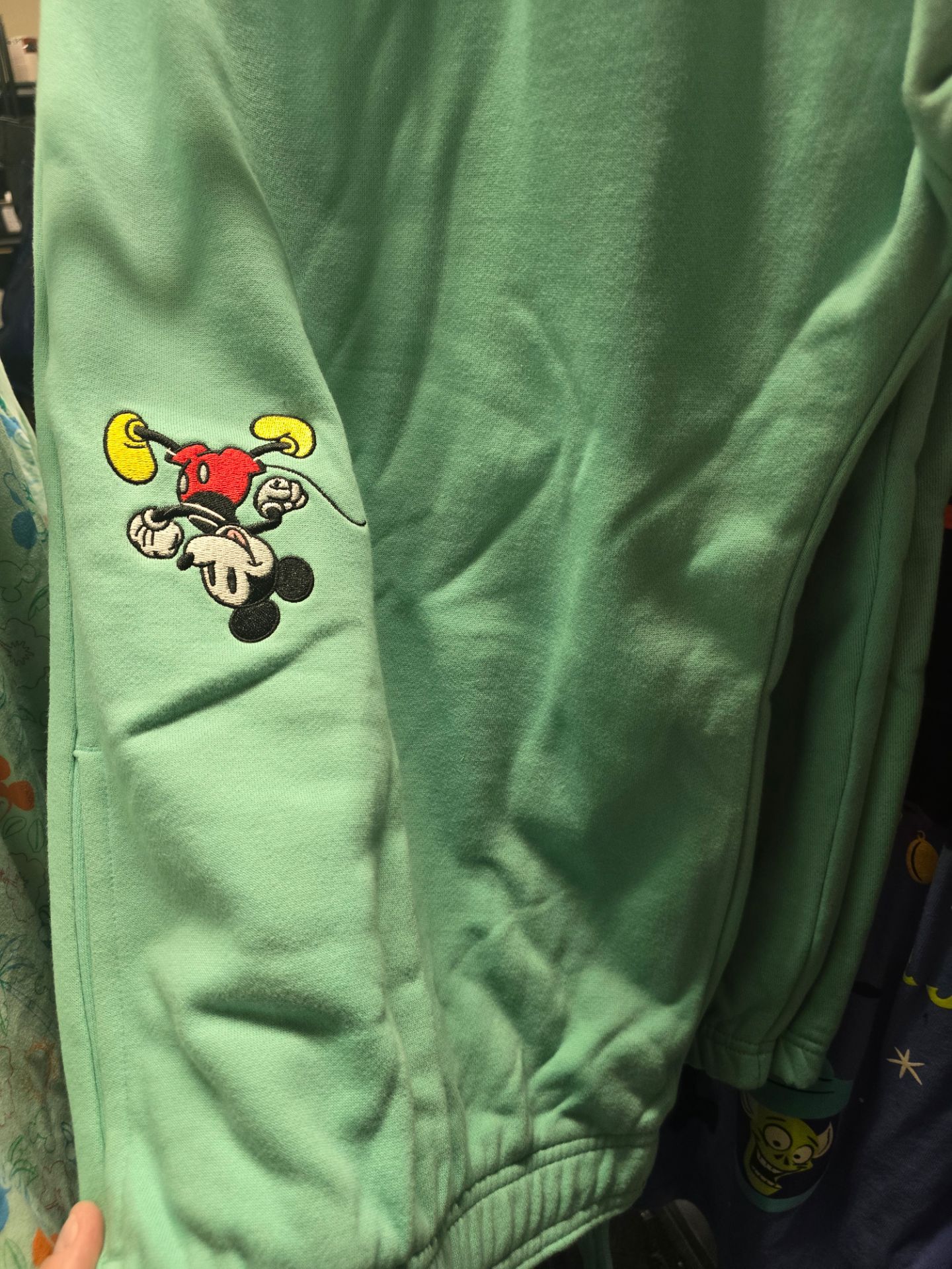 mint mickey disneyland sweatpants