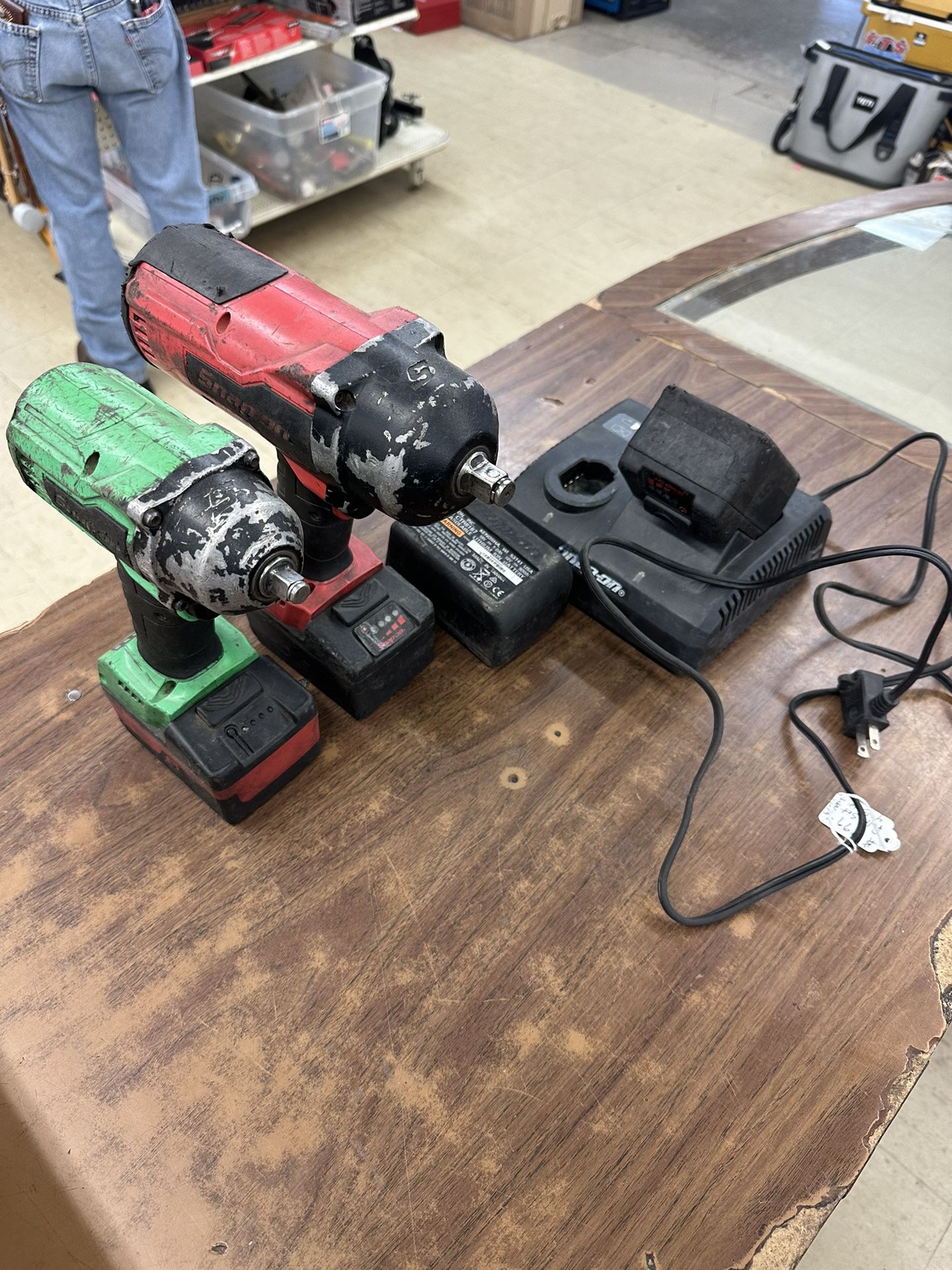 Two Snap-on Impact Guns With 4 Batteries