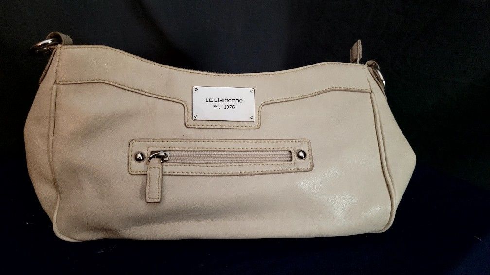 Liz Claiborne White Leather Purse 