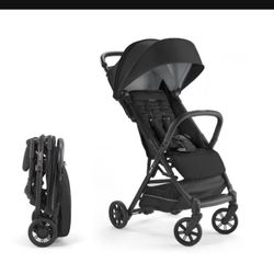 Inglesina Quid Stroller - Puma Black - Ultra Compact Lightweight Travel Stroller for Babies and Toddlers, Airplane Overhead, Foldable, Reclining Seat,
