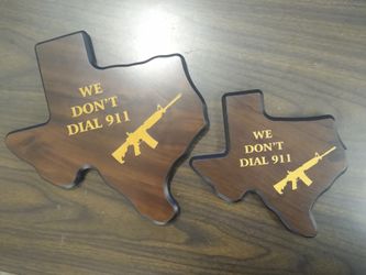 Texas Faux Wood Plaques 2A