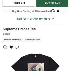 Supreme Braces Tee Xl