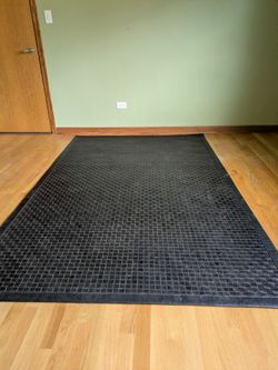 Leather area rug
