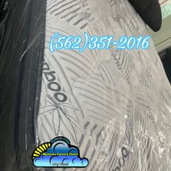 Queen Medium Bamboo Pillow Top 13” Thick Mattress- Colchon Medio Suave 