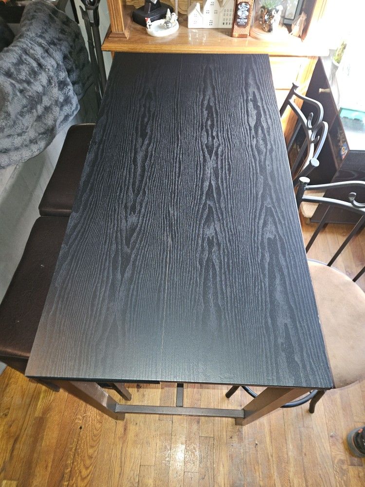 Counter Height Dining Table With 2 Benches And 2 Chaurs
