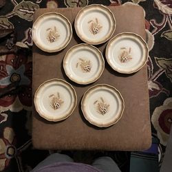 6 Vintage Mikasa Whole Wheat Granola Salad Plates 