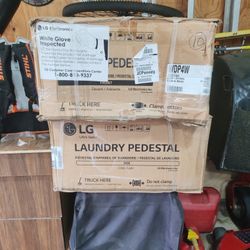 White LG Laundry Pedestal 